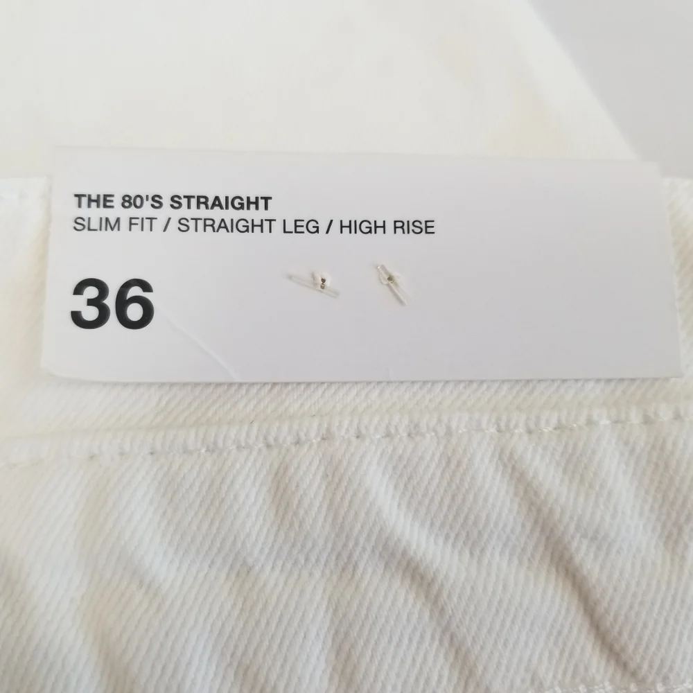 Zara 80's Straight High Rise Button Fly Jeans Size 4 NWT - Picture 6 of 6